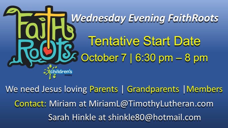 Wednesday FaithRoots2